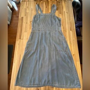 Casual Blue Denim Midi Dress